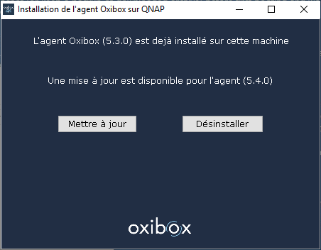 Agent Oxibox QNAP mise à jour