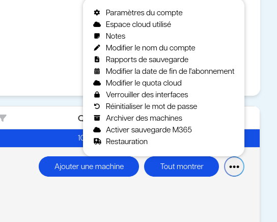Activation sauvegarde M365 Oxiadmin