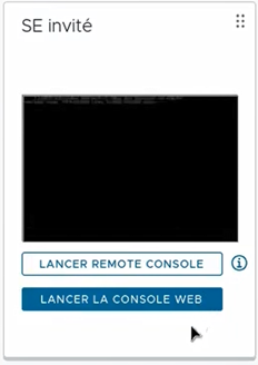 Accès à la console de la VM
