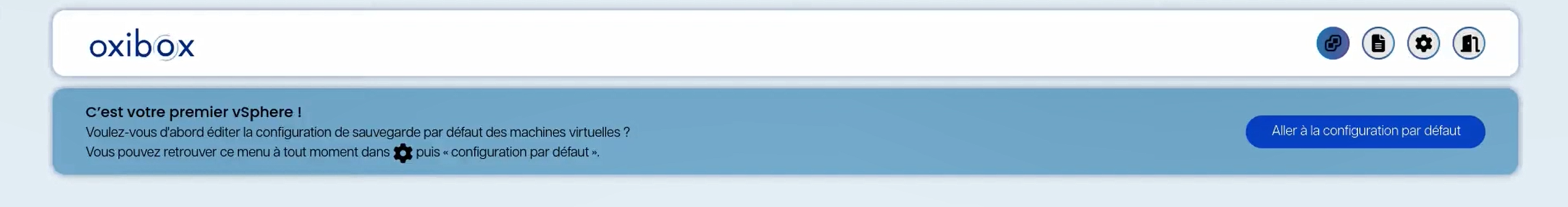 Première configuration de sauvegarde